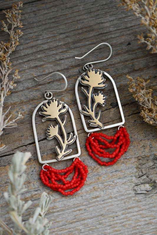 INDIAN PAINTBRUSH EARRINGS