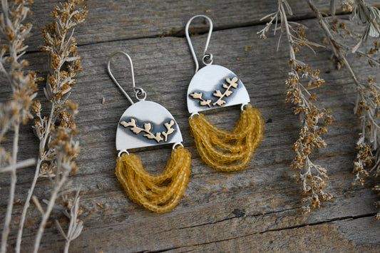 HALF MOON SAGEBRUSH EARRINGS No.1